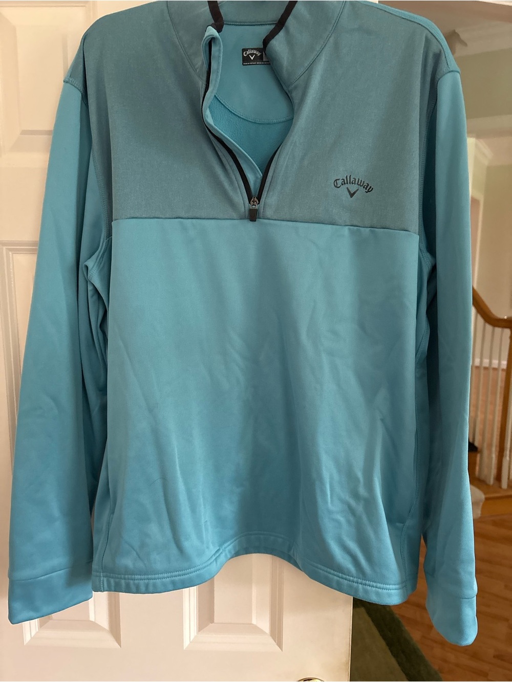 Callaway Men’s Light Teal Quarter-Zip Pullover